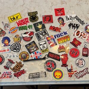 Rock Band Sticker Lot — Multicolor Music Decals